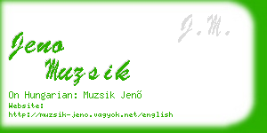 jeno muzsik business card